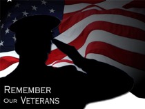 Remember our Veterans: Soldier salute to US Flag