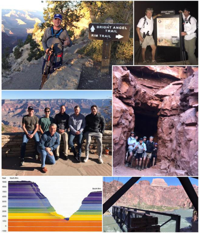 Image collage of Team Young Guns conquered Rim to Rim Challenge Hike