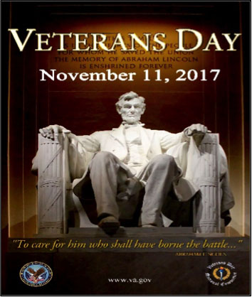 Image of the Abraham Lincoln Memorial - Veterans Day